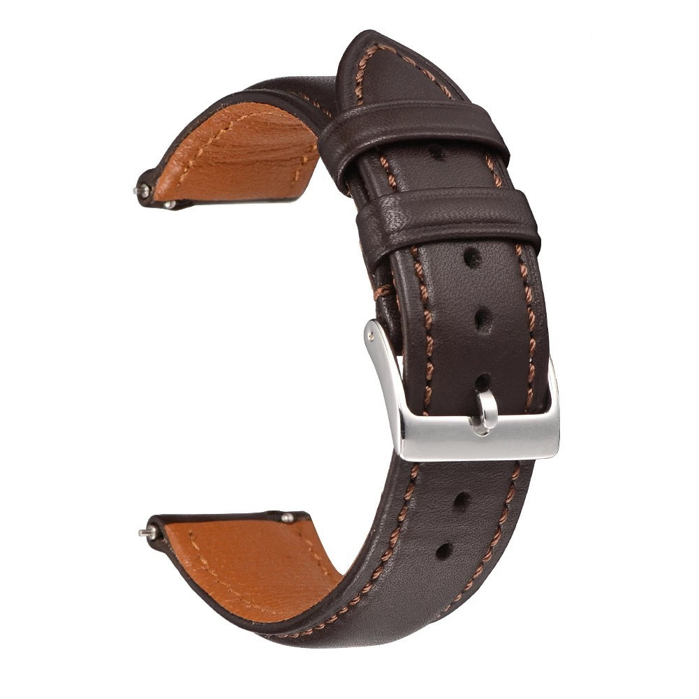 Läder brun klockarmband ccx BaraBand.se 18mm 20mm 22mm