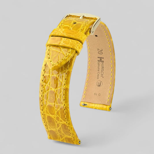 Läder krokodil | Hirsch Genuine Croco 0I [gul] snabbkoppling