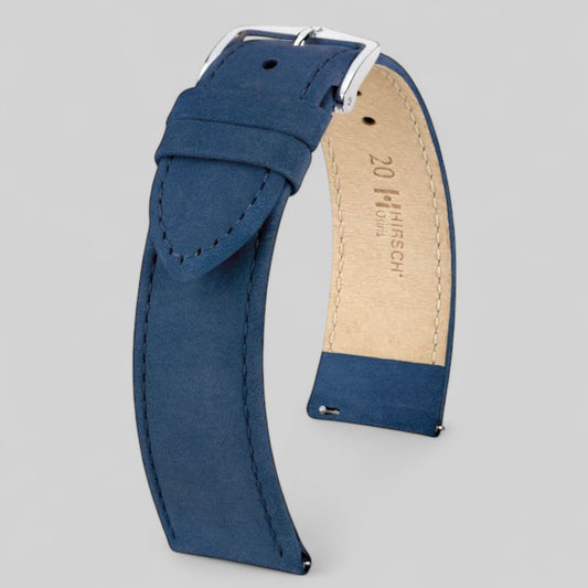 Läder | HIRSCH Osiris Nubuck [blå] Snabbkoppling