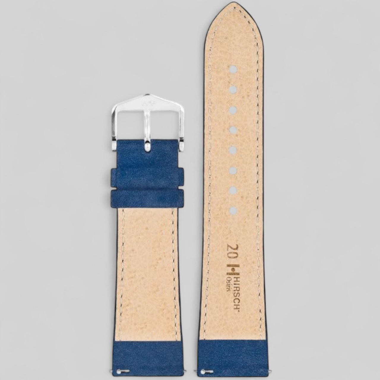 Läder | HIRSCH Osiris Nubuck [blå] Snabbkoppling