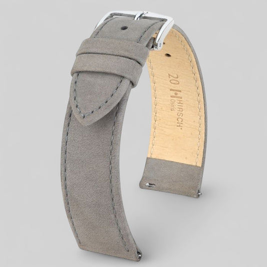 Läder | HIRSCH Osiris Nubuck [grå] Snabbkoppling