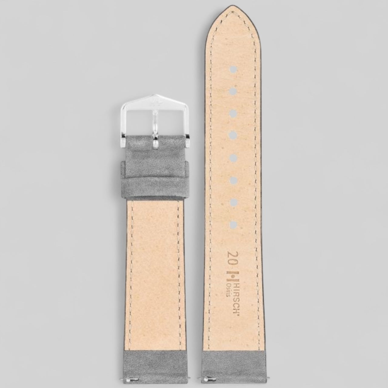 Läder | HIRSCH Osiris Nubuck [grå] Snabbkoppling