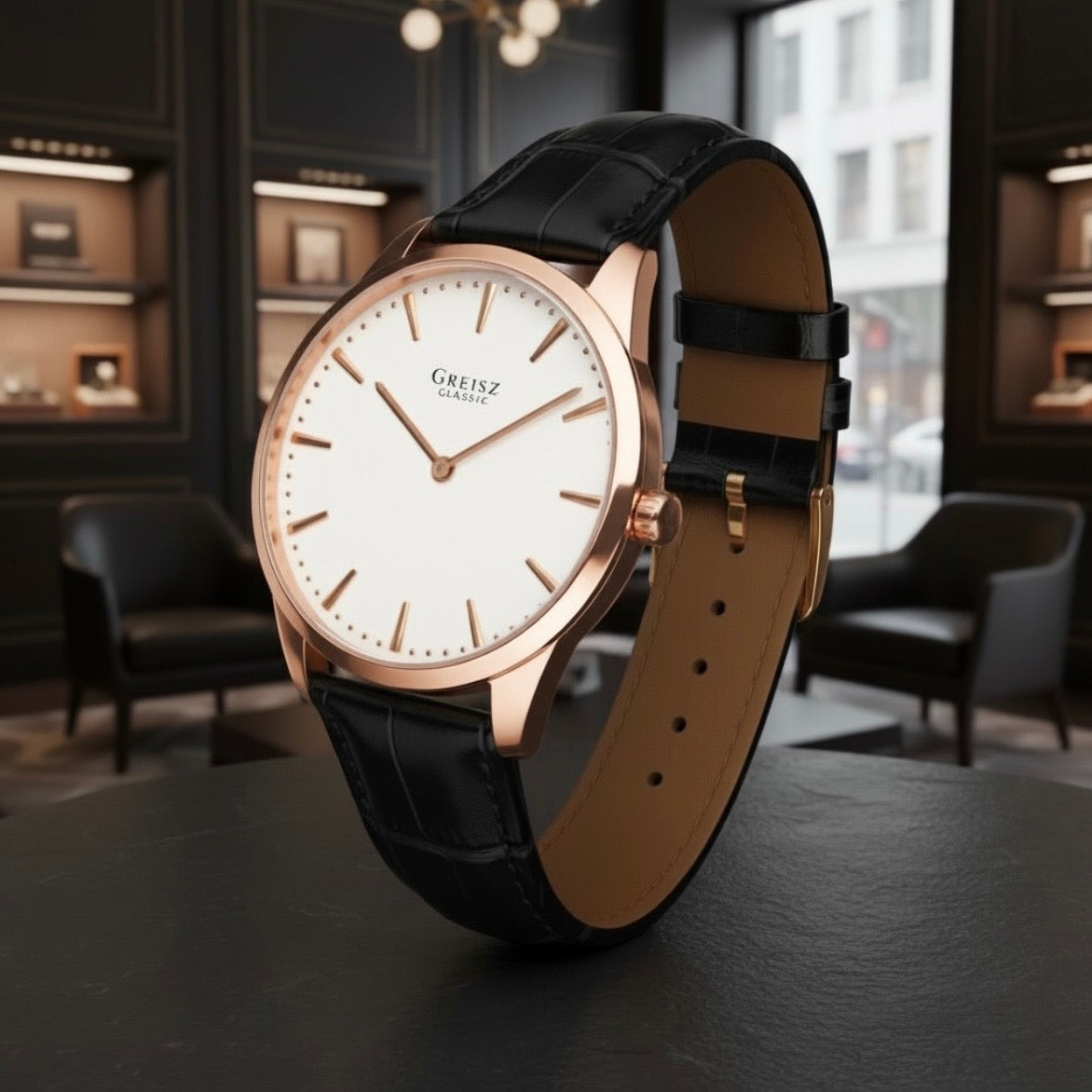 GREISZ 1908 r1 [roséguld+vit] 40mm Newport